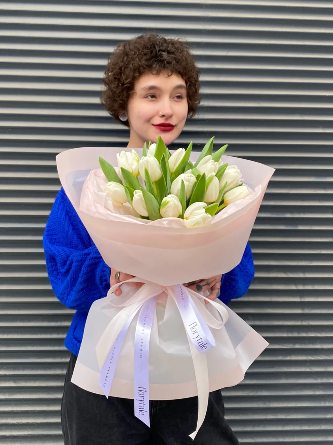 Buchet White Tulips